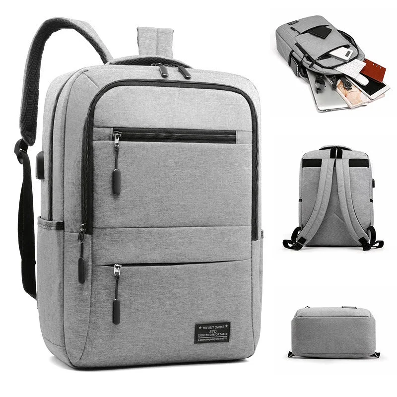 Business casual shoulder backpack USB charging large capacity bag outdoor line bag men and women new computer bag