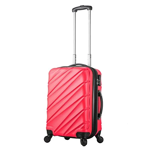 Viaggi V1015L-22In-Pnk Italy Lodi Hardside Spinner 22" Carry-On, Pink