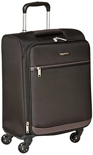 Amazonbasics Softside Spinner Luggage - 21-Inch, Carry-On/Cabin Size, Black