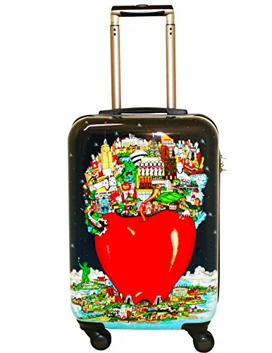 Charles Fazzino "In The Center Of It All At Night" - 22" Carry-On Luggage By Visionair Luggage