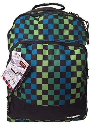 Yak Pak Empire Back Pack Turq/Green Check (Kz253-6482)