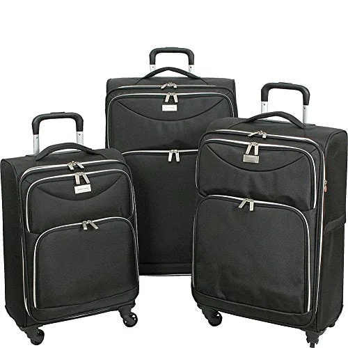 Geoffrey Beene Ultra Light-Weight Midnight, 3 Piece Set, Black