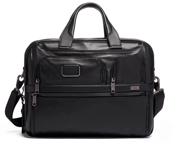 Tumi Alpha 3 Expandable Organizer Laptop Brief Leather