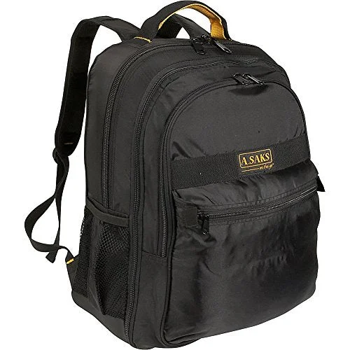 A. Saks Expandable Laptop Backpack - Black