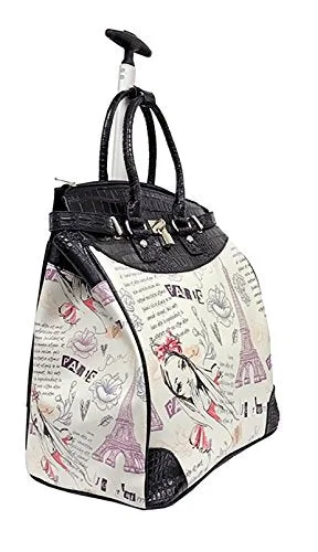 Trendy Flyer Computer/Laptop Rolling Bag 2 Wheel Case Europe (Eiffel Tower)