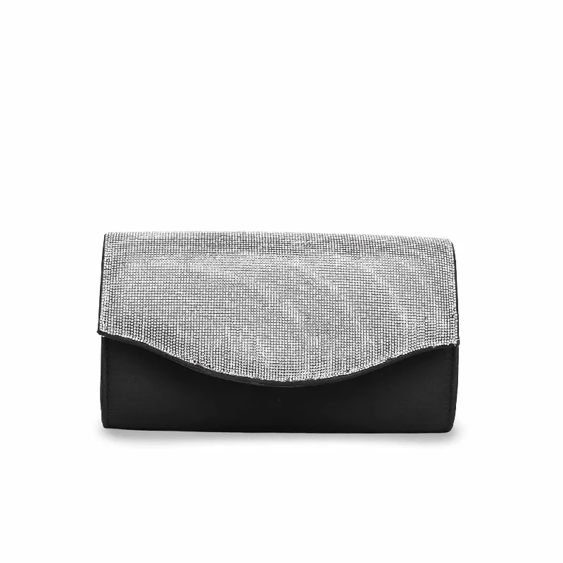 Black Fancy Clutch P15346