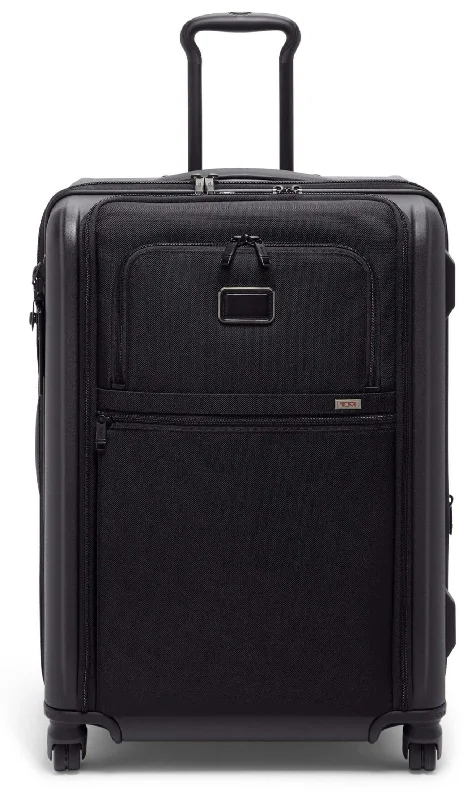 ALPHA HYBRID 4 Wheeled Short Trip Expandable Checked Luggage 66 cm - Black