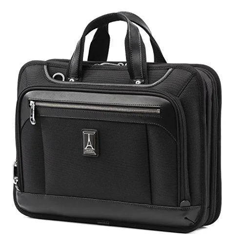 Travelpro Luggage Platinum Elite 16" Carry-On Slim Business Computer Briefcase, Shadow Black, One