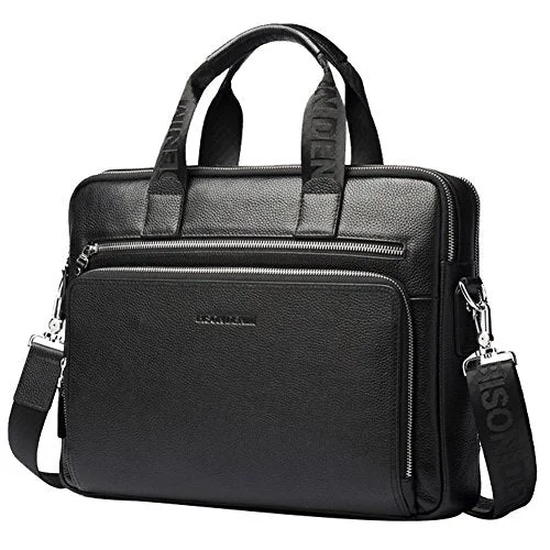 Bison Denim Genuine Leather Briefcase Messenger Bag Shoulder Cross-Body Bag Laptop Business Bag For