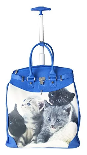 Trendy Flyer Computer/Laptop Rolling Bag 2 Wheel Case Cats / Animals