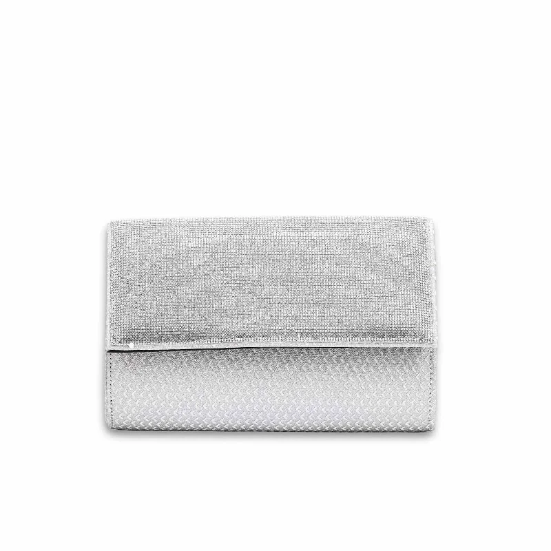 Silver Fancy Clutch P15348