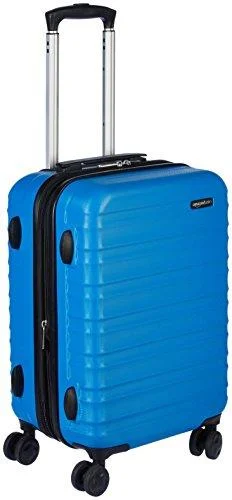 Amazonbasics Hardside Spinner Luggage, 20-Inch Carry-On/Cabin Size, Light Blue